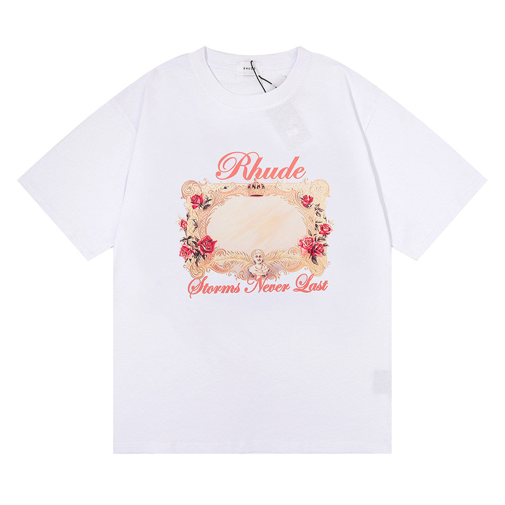 RHUDE American Vintage Graphic Printed Oversized Summer Tee