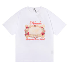 RHUDE American Vintage Graphic Printed Oversized Summer Tee