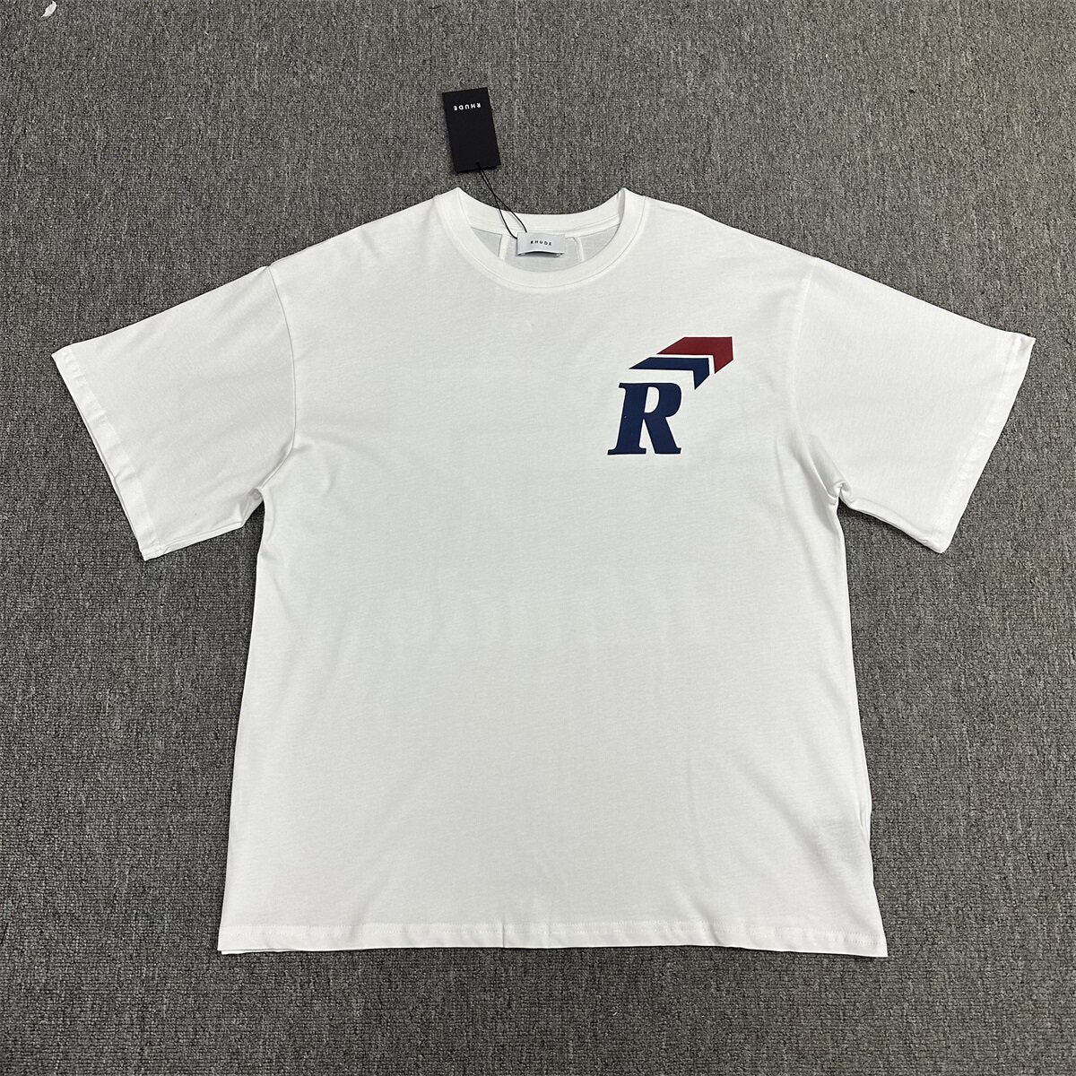 RHUDE American Retro Loose Fit Unisex Summer T-Shirt