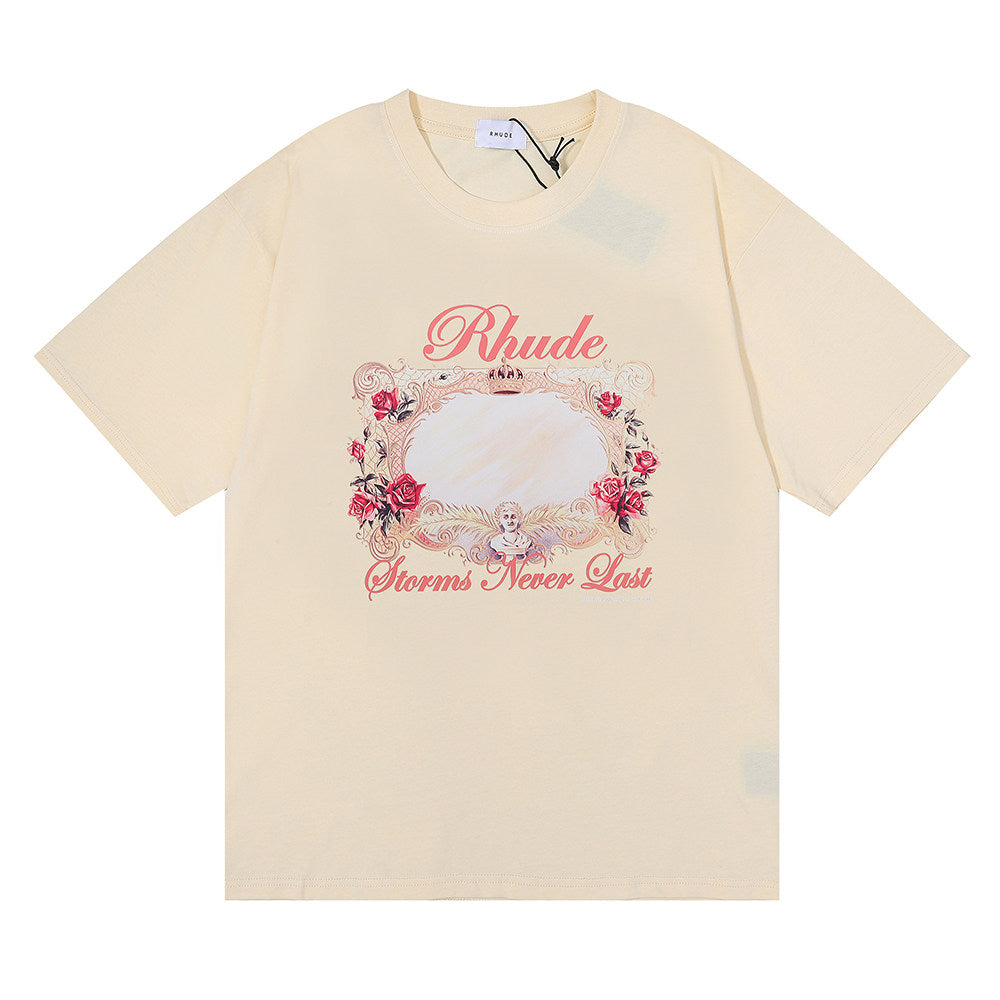 RHUDE American Vintage Graphic Printed Oversized Summer Tee