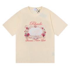 RHUDE American Vintage Graphic Printed Oversized Summer Tee