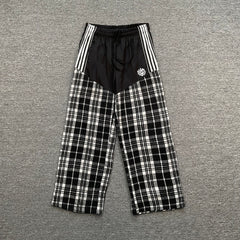 Broken Planet Contrasting Color Casual Striped Check Pants