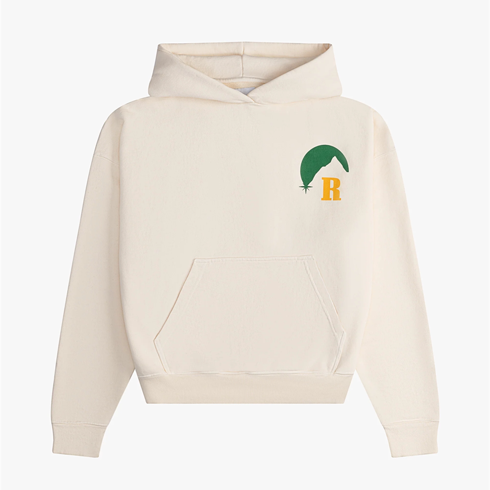 RHUDE Moonlight Mountain Graphic Retro American Fleece Hoodie
