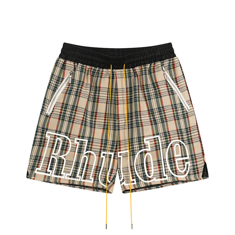 RHUDE Plaid Woven Loose Casual Summer Sports Shorts