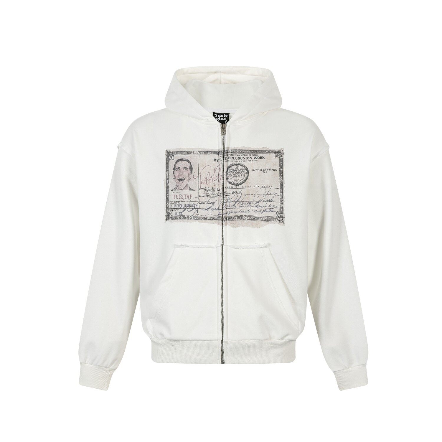NOMANIAI Printed design loose-fitting hooded sweater