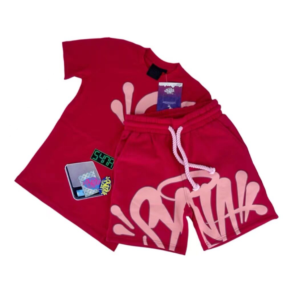 SynaWorld sports outfit - Y2k top, hip-hop drawstring shorts