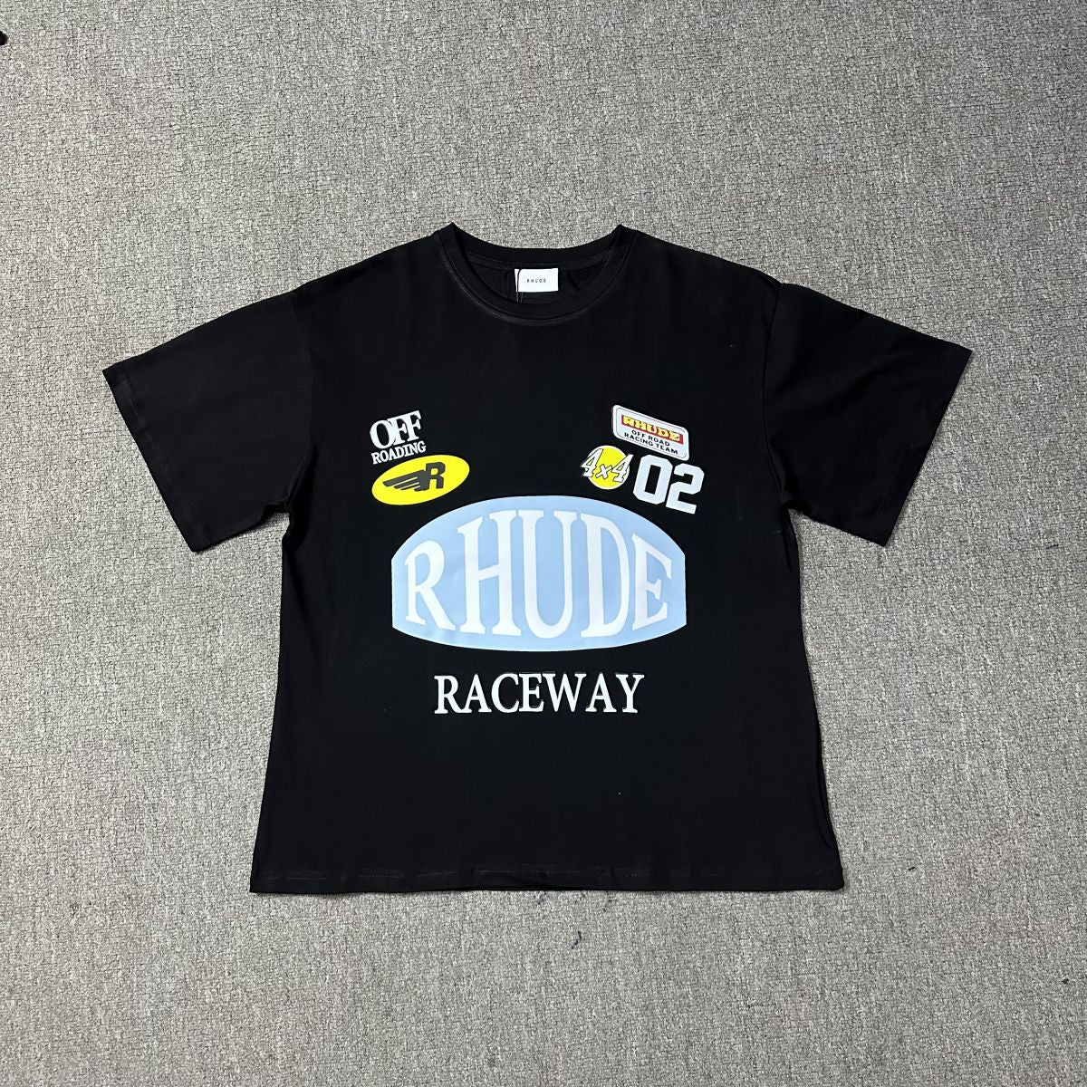 RHUDE American Retro Loose Fit Unisex Summer T-Shirt