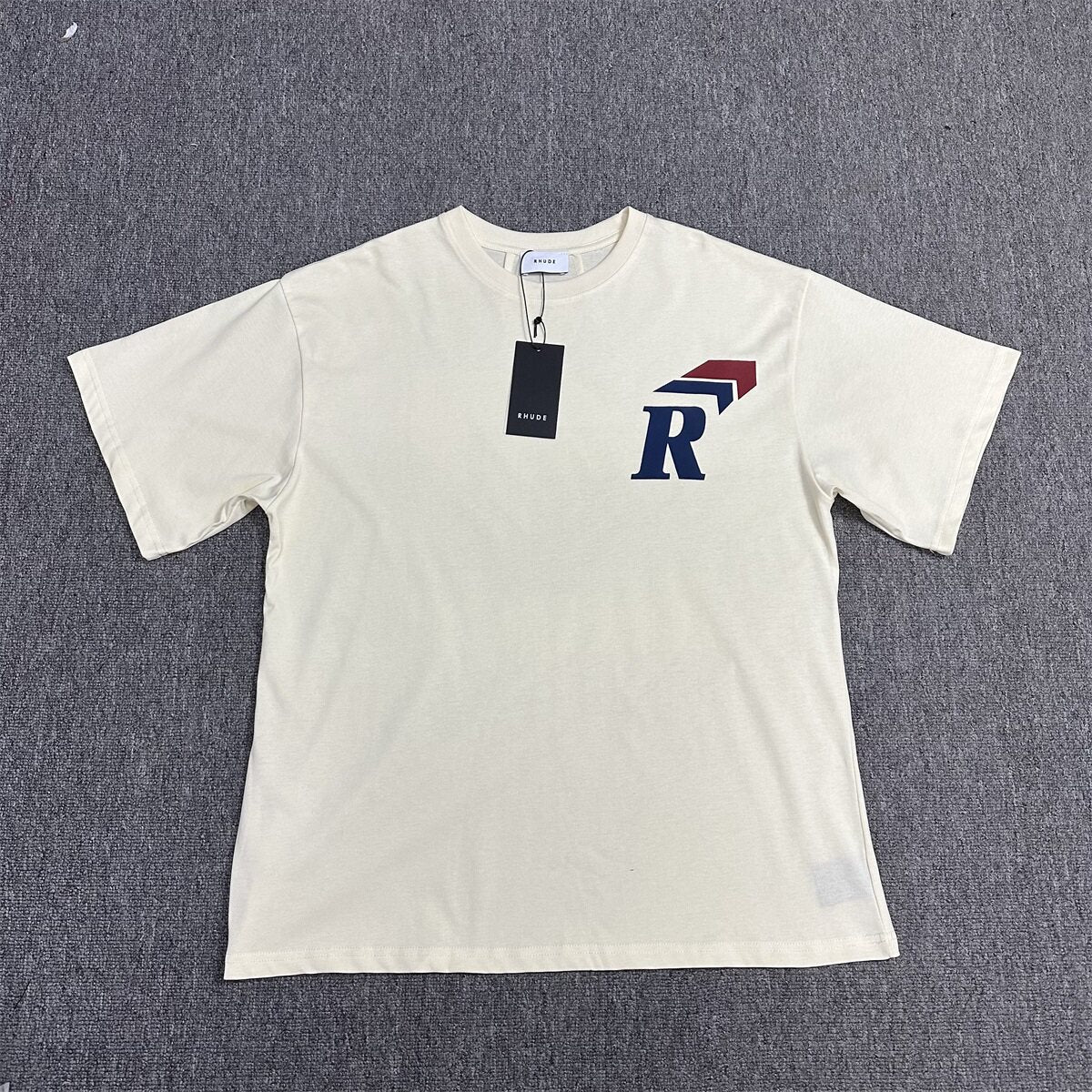 RHUDE American Retro Loose Fit Unisex Summer T-Shirt