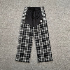 Broken Planet Contrasting Color Casual Striped Check Pants