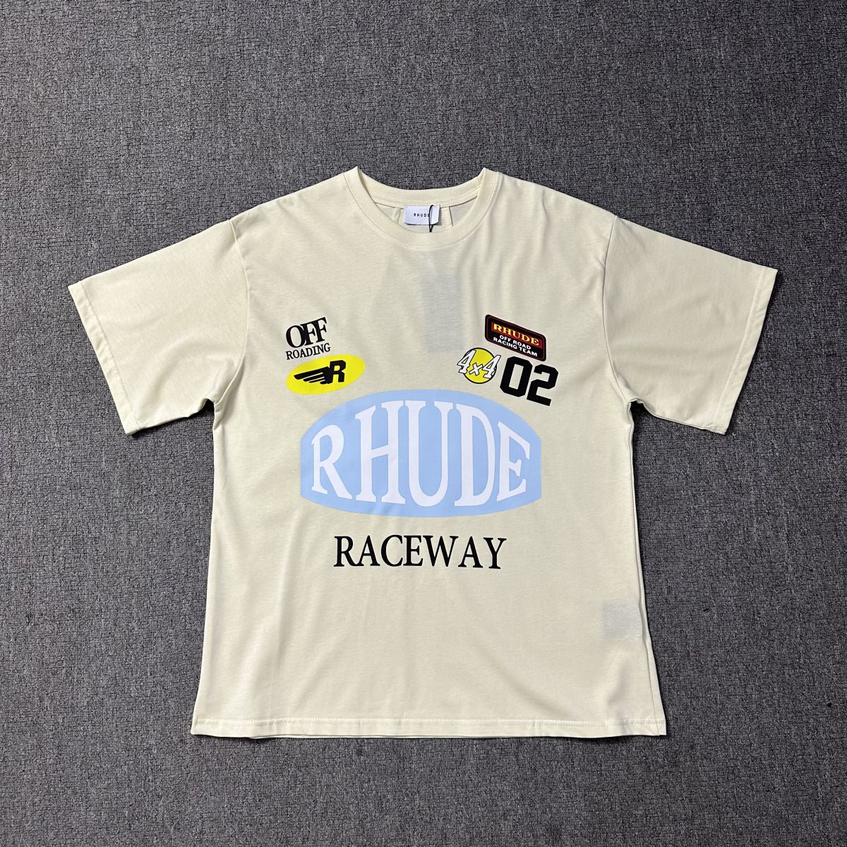 RHUDE American Retro Loose Fit Unisex Summer T-Shirt