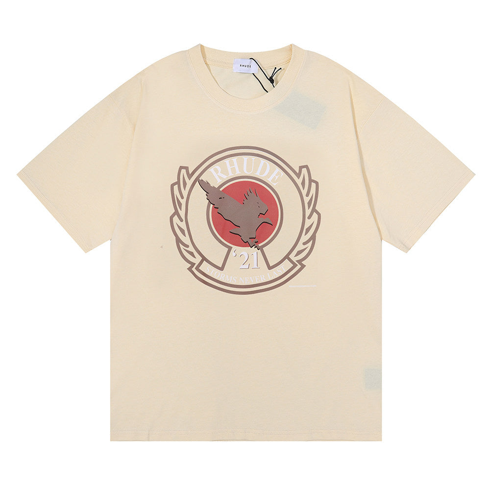 RHUDE American Vintage Graphic Printed Oversized Summer Tee