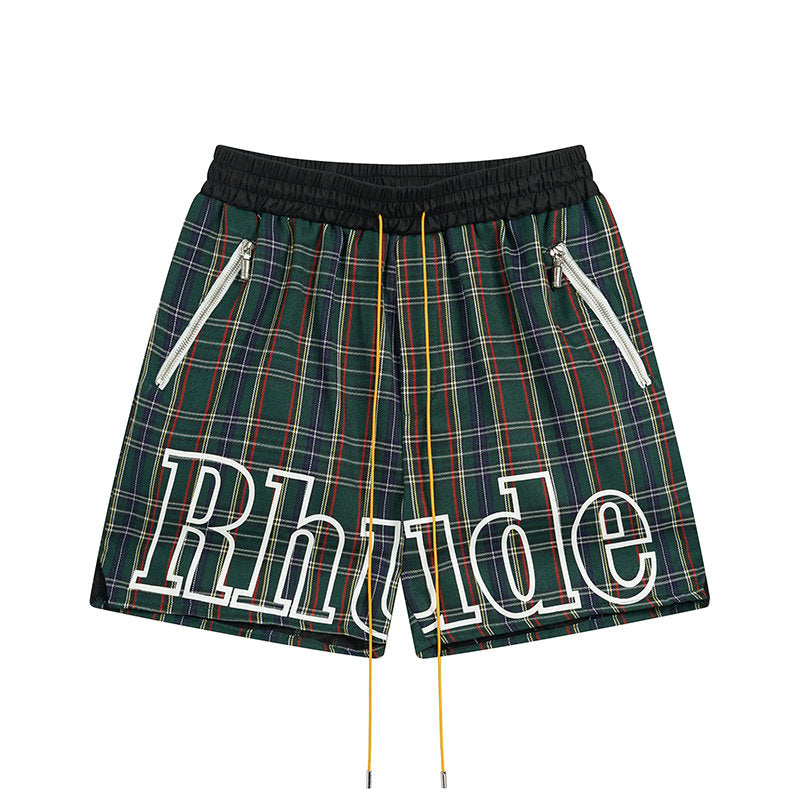 RHUDE Plaid Woven Loose Casual Summer Sports Shorts