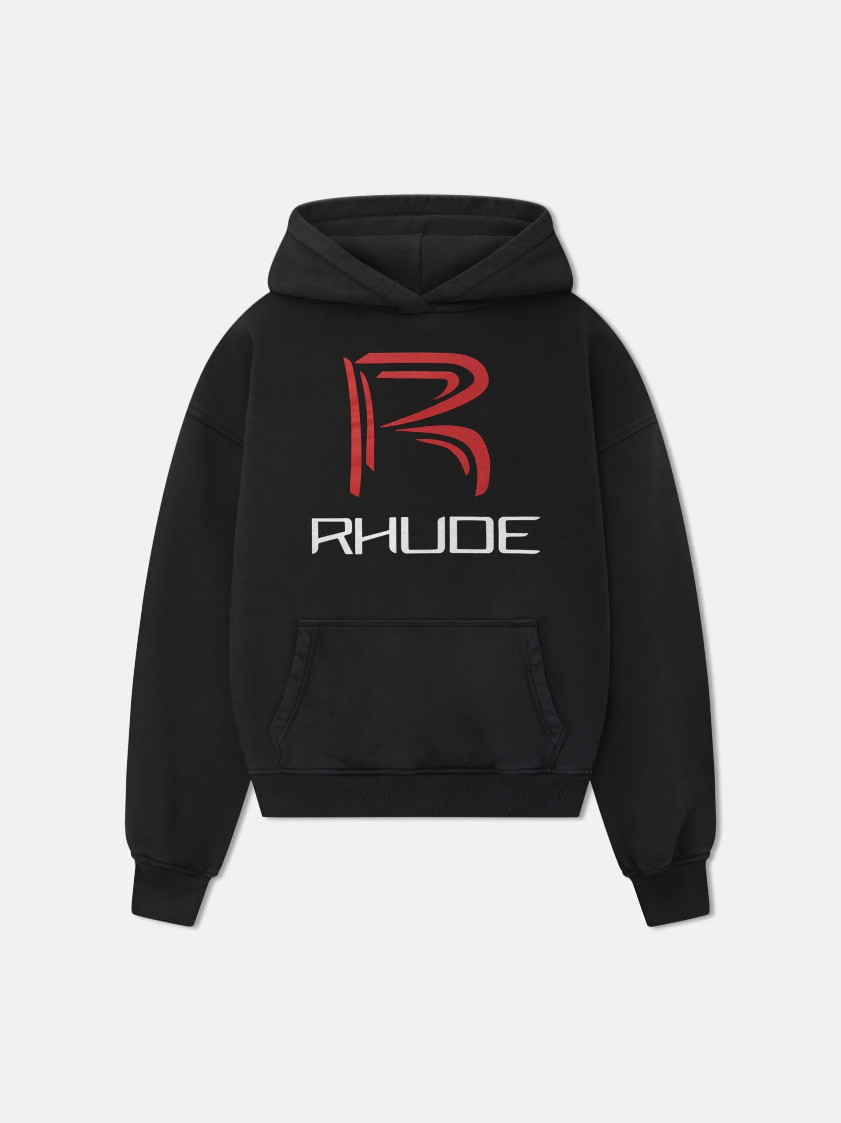 RHUDE American Vintage Letter Print Loose Hooded Sweatshirt