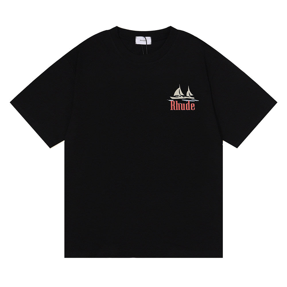 RHUDE American Vintage Graphic Printed Oversized Summer Tee