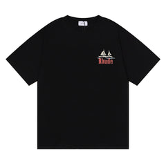 RHUDE American Vintage Graphic Printed Oversized Summer Tee