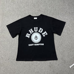 RHUDE American Retro Loose Fit Unisex Summer T-Shirt