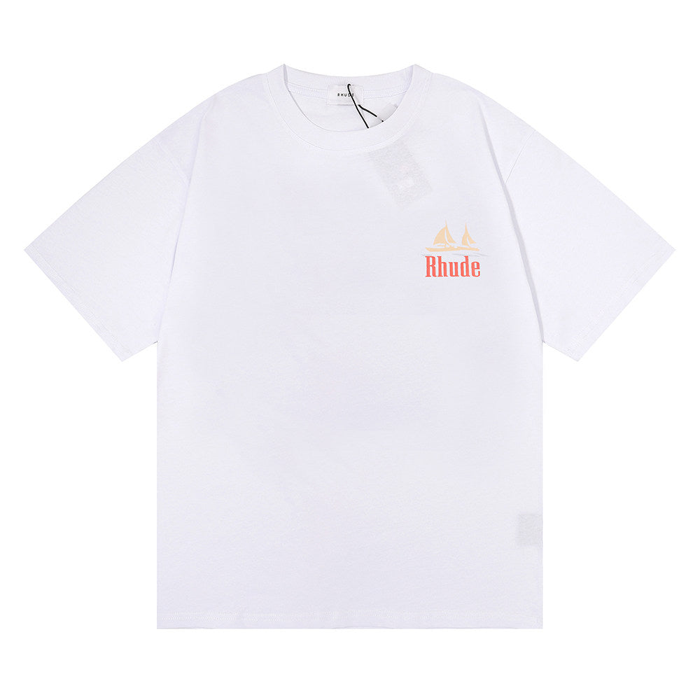 RHUDE American Vintage Graphic Printed Oversized Summer Tee