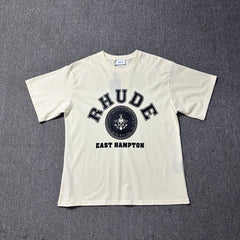 RHUDE American Retro Loose Fit Unisex Summer T-Shirt