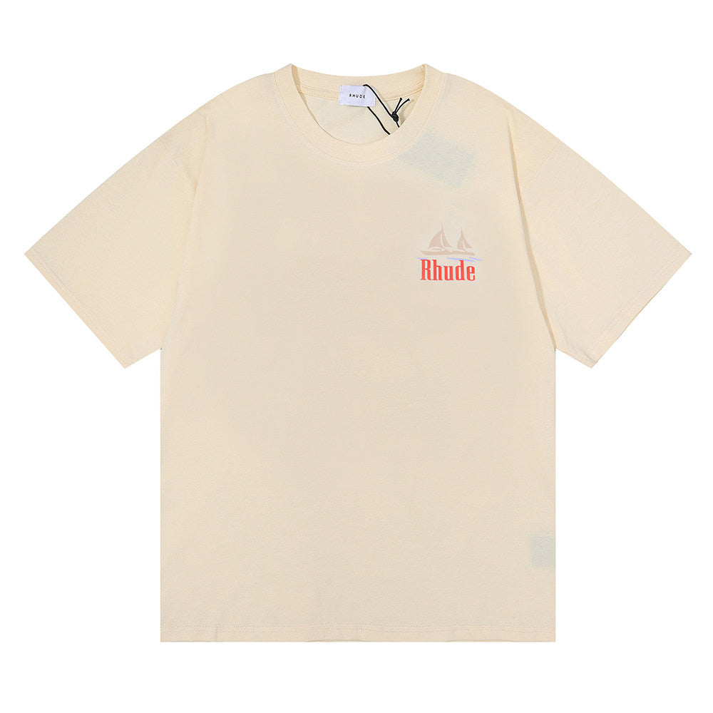 RHUDE American Vintage Graphic Printed Oversized Summer Tee