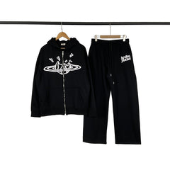 Broken Planet Puff Print Fleece Hooded Sweatsuit Set