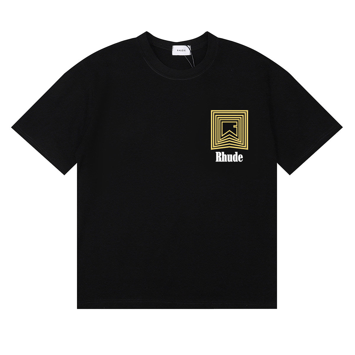 RHUDE American Retro Letter Print Loose Casual T-Shirt