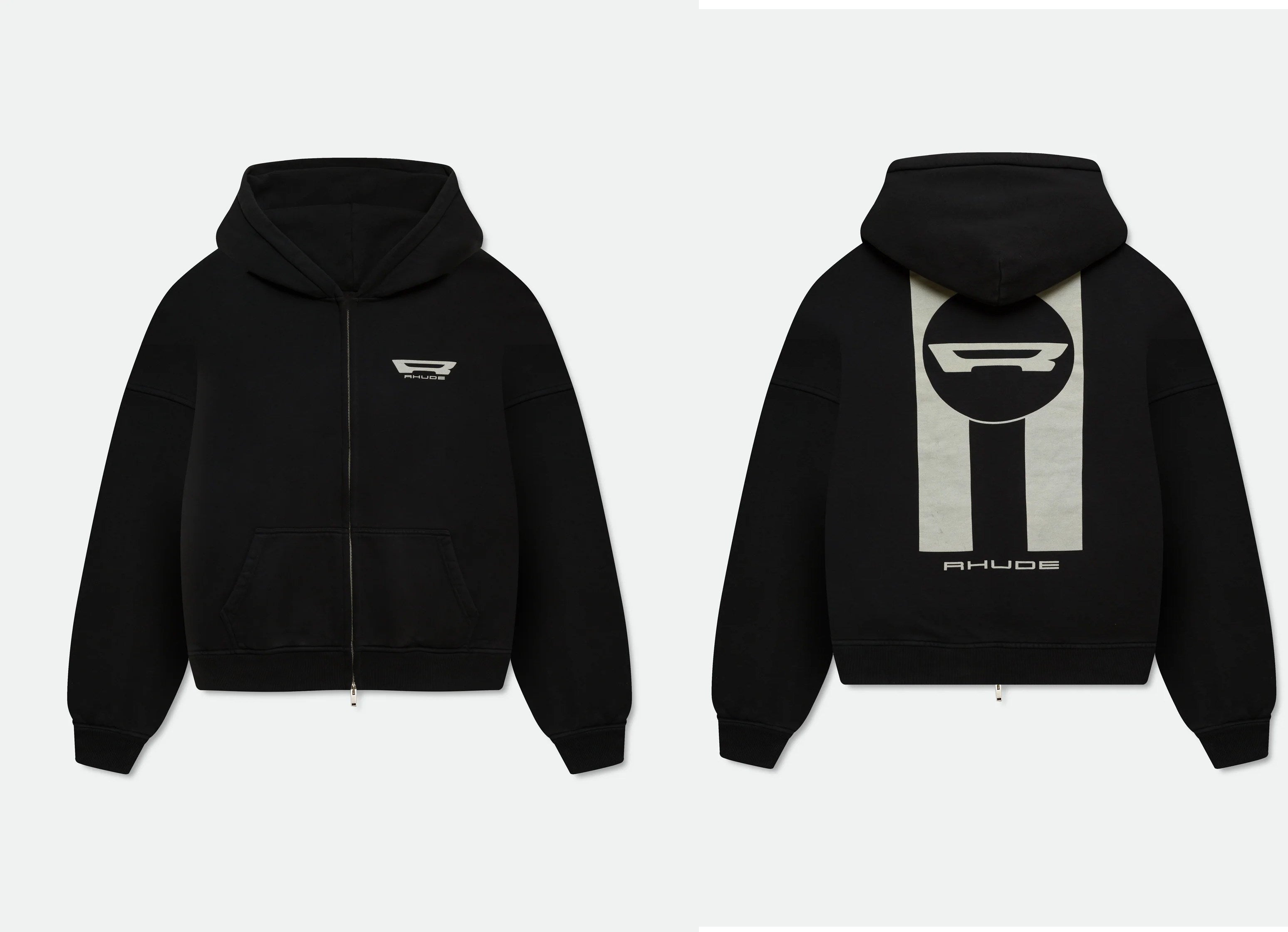 RHUDE American Vintage Letter Print Loose Hooded Sweatshirt