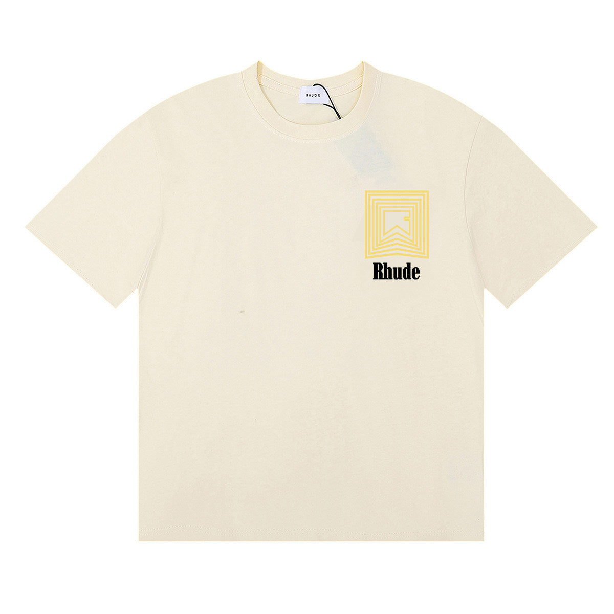 RHUDE American Retro Letter Print Loose Casual T-Shirt