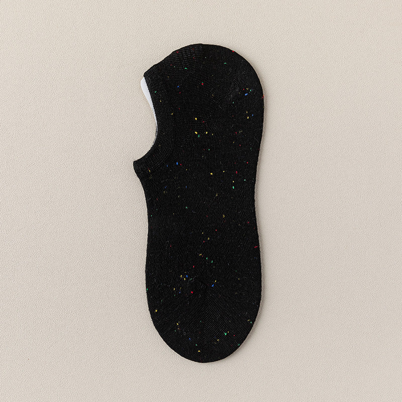 "Speckle Mist" Ultra-Thin Cotton Blend Mesh No-Show Socks