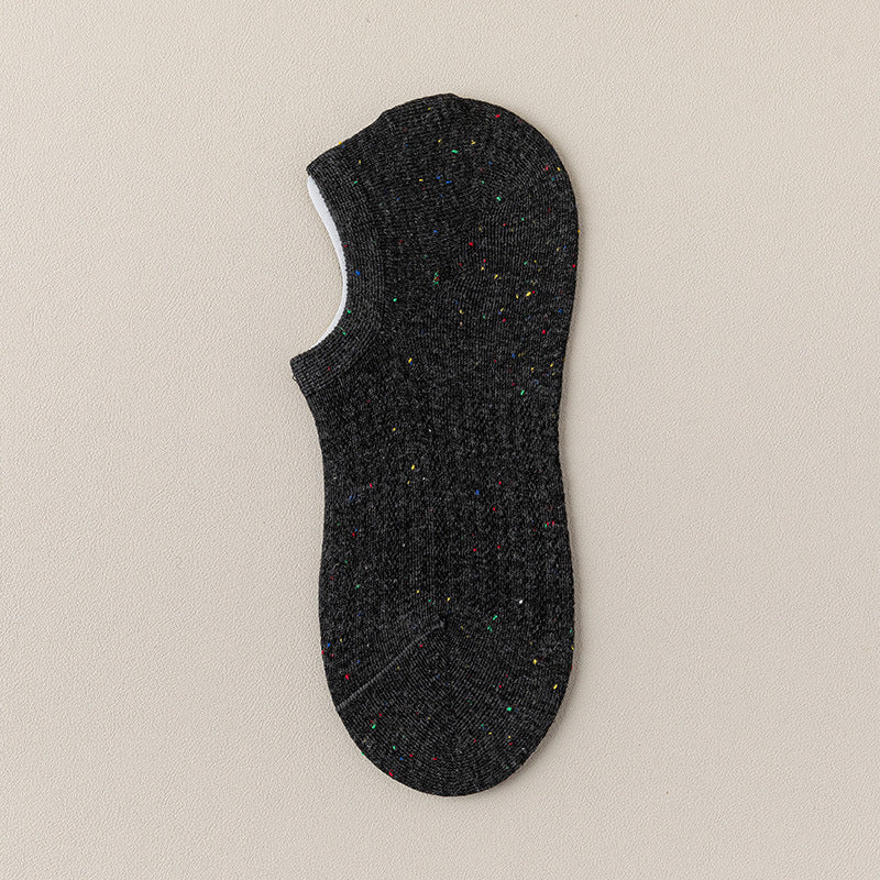 "Speckle Mist" Ultra-Thin Cotton Blend Mesh No-Show Socks
