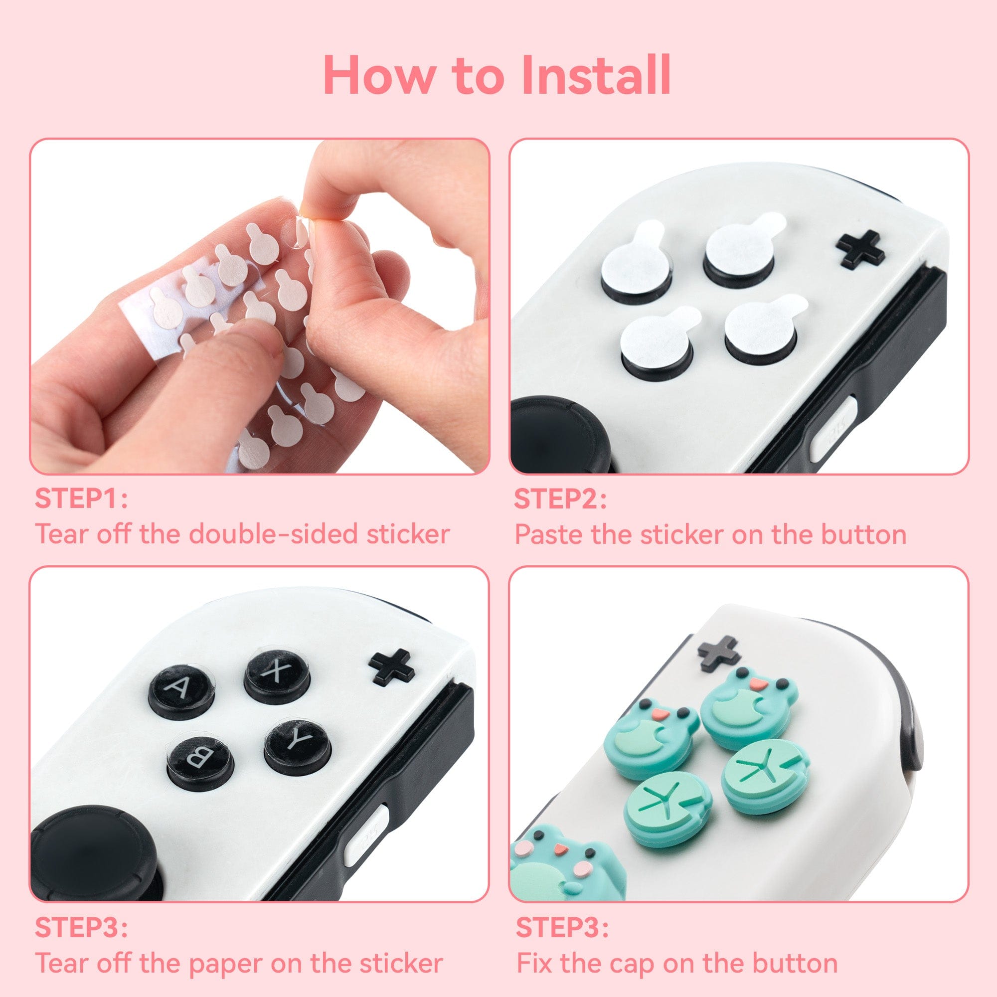 GeekShare Frog Thumb Grip Caps for Switch 2